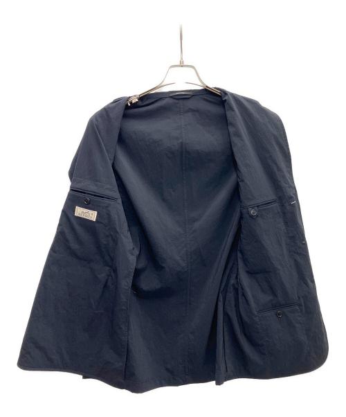 HERMES（エルメス）HERMES (エルメス) ナイロンポリエステルテーラードジャケット ソルド品 ネイビー サイズ:SIZE46の古着・服飾アイテム