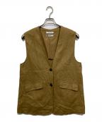 SIMPLICITEシンプリシテ）の古着「フレンチリネンベスト」｜ブラウン