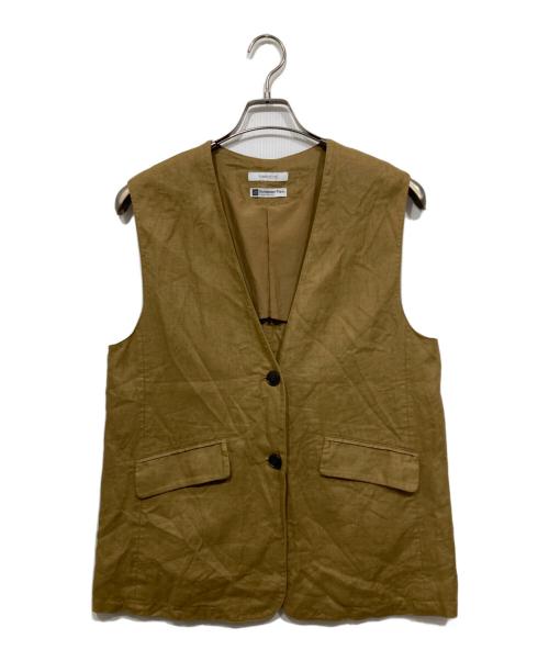 SIMPLICITE（シンプリシテ）simplicite (シンプリシテ) フレンチリネンベスト ブラウン サイズ:サイズ表記なしの古着・服飾アイテム