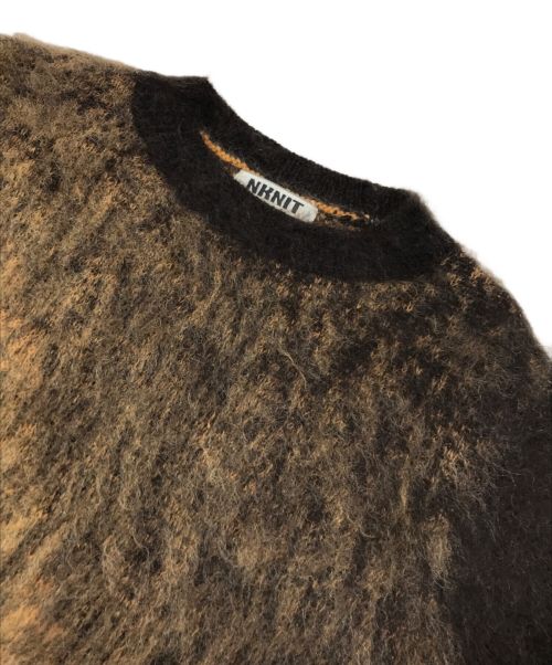 NKNIT（エヌニット）NKNIT (ンニット) moheya gradation KNIT BIG ブラウンの古着・服飾アイテム