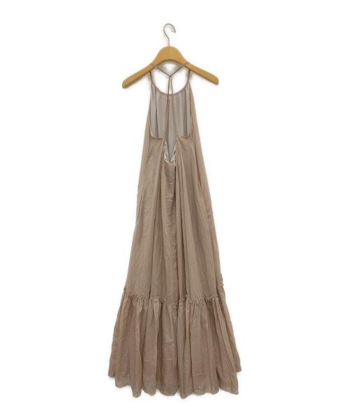 Estella.K（エステラケー）Estella.K (エステラケー) Dramatic Summer Dress ベージュ サイズ:Fの古着・服飾アイテム