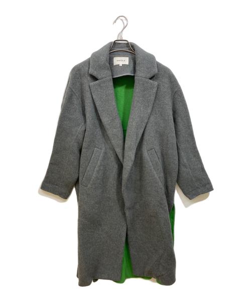 ENFOLD（エンフォルド）ENFOLD (エンフォルド) ダブルビーバースリットコート グレー サイズ:SIZE 36の古着・服飾アイテム