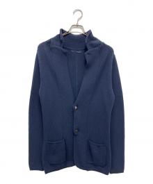LARDINI（ラルディーニ）の古着「ニットジャケット」｜ネイビー