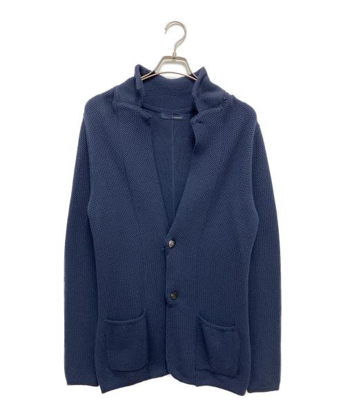 LARDINI（ラルディーニ）LARDINI (ラルディーニ) ニットジャケット ネイビー サイズ:XXSの古着・服飾アイテム