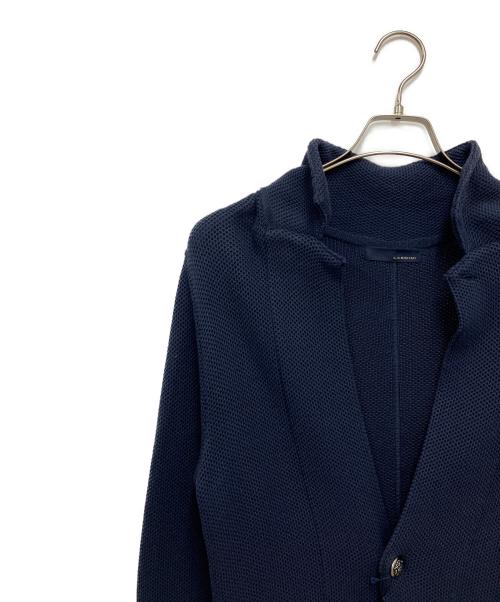 LARDINI（ラルディーニ）LARDINI (ラルディーニ) ニットジャケット ネイビー サイズ:XXSの古着・服飾アイテム