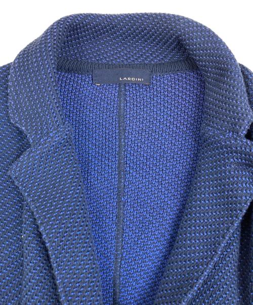 LARDINI（ラルディーニ）LARDINI (ラルディーニ) ニットジャケット JGLJM08 ブルー サイズ:XSの古着・服飾アイテム
