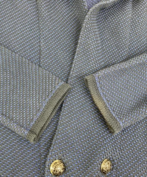 LARDINI（ラルディーニ）LARDINI (ラルディーニ) ニットジャケット JGLJM08 ブルー サイズ:XSの古着・服飾アイテム