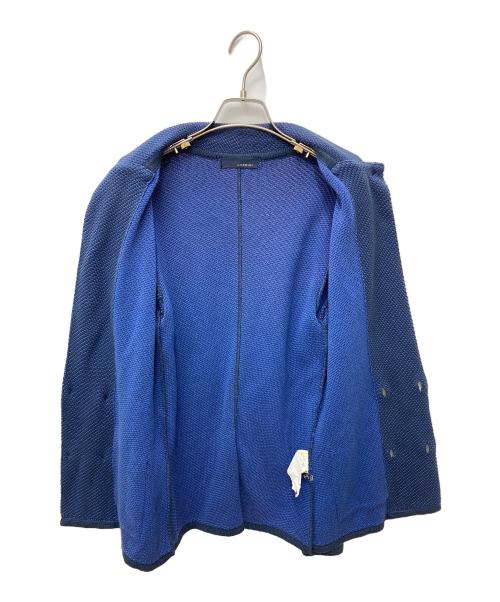 LARDINI（ラルディーニ）LARDINI (ラルディーニ) ニットジャケット JGLJM08 ブルー サイズ:XSの古着・服飾アイテム