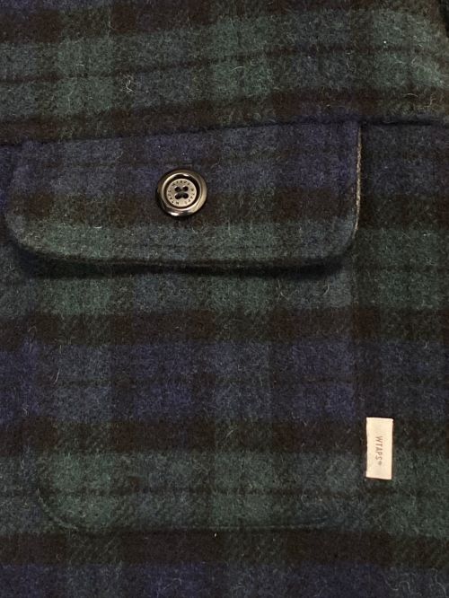 WTAPS（ダブルタップス）WTAPS (ダブルタップス) WCPO02 JACKET WOPO MOSSER TEXTILE CRST グリーン サイズ:1の古着・服飾アイテム