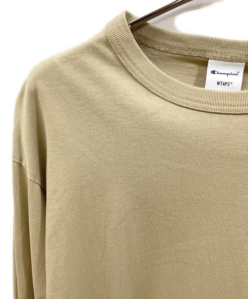 WTAPS（ダブルタップス）WTAPS (ダブルタップス) Champion (チャンピオン) ロングスリーブカットソー ベージュ サイズ:Lの古着・服飾アイテム