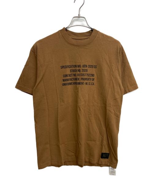 uniform experiment（ユニフォームエクスペリメント）uniform experiment (ユニフォームエクスペリメント) MIS TEE ブラウン サイズ:2 未使用品の古着・服飾アイテム