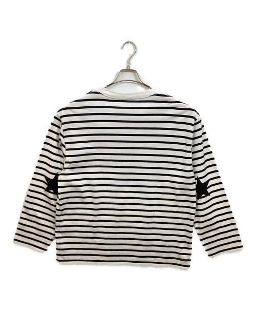 SOPHNET.（ソフネット）SOPHNET. (ソフネット) BAGGY STAR ELBOW PATCHED CUT&SEWN ネイビー×ホワイト サイズ:Mの古着・服飾アイテム