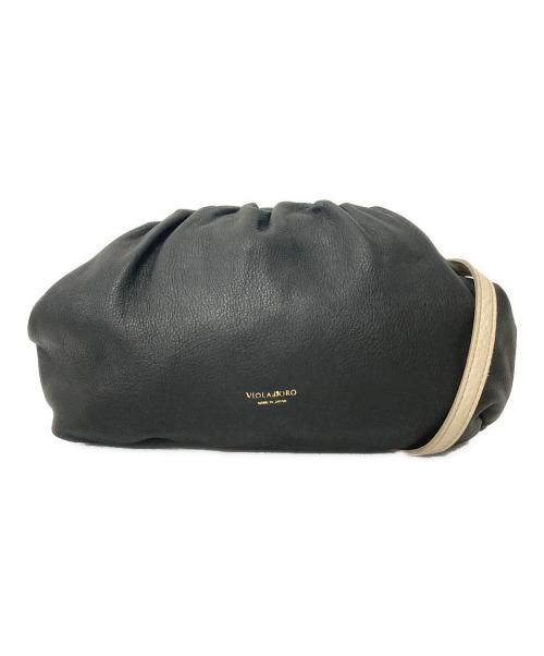VIOLAd'ORO（ヴィオラドーロ）VIOLAd'ORO (ヴィオラドーロ) TOMORROW LAND (トゥモローランド) レザークラッチバッグ ブラック サイズ:-の古着・服飾アイテム