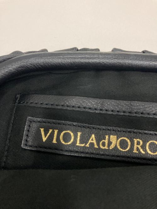 VIOLAd'ORO（ヴィオラドーロ）VIOLAd'ORO (ヴィオラドーロ) TOMORROW LAND (トゥモローランド) レザークラッチバッグ ブラック サイズ:-の古着・服飾アイテム