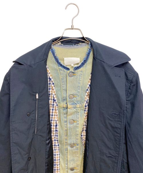 Maison Margiela（メゾンマルジェラ）Maison Margiela (メゾンマルジェラ) Denim jacket docking coat（デニムジャケットドッキングコート） ネイビー サイズ:46の古着・服飾アイテム