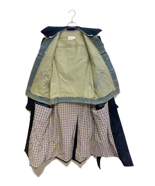 Maison Margiela（メゾンマルジェラ）Maison Margiela (メゾンマルジェラ) Denim jacket docking coat（デニムジャケットドッキングコート） ネイビー サイズ:46の古着・服飾アイテム