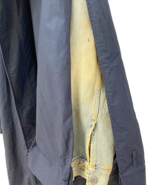 Maison Margiela（メゾンマルジェラ）Maison Margiela (メゾンマルジェラ) Denim jacket docking coat（デニムジャケットドッキングコート） ネイビー サイズ:46の古着・服飾アイテム