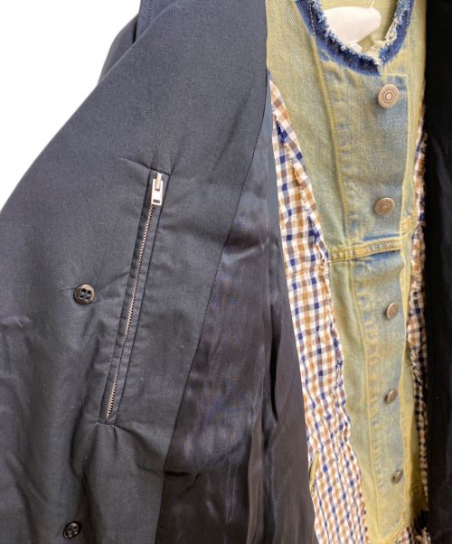 Maison Margiela（メゾンマルジェラ）Maison Margiela (メゾンマルジェラ) Denim jacket docking coat（デニムジャケットドッキングコート） ネイビー サイズ:46の古着・服飾アイテム