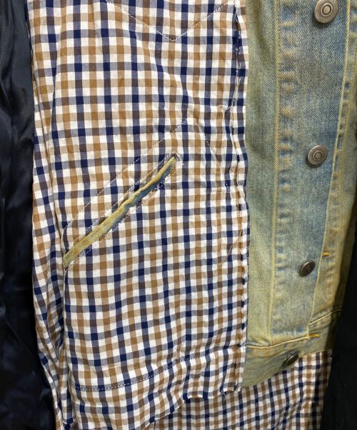 Maison Margiela（メゾンマルジェラ）Maison Margiela (メゾンマルジェラ) Denim jacket docking coat（デニムジャケットドッキングコート） ネイビー サイズ:46の古着・服飾アイテム