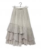 ARPEGE STORYアルページュストーリー）の古着「コットンティアードスカート」｜ホワイト