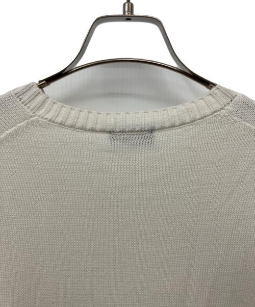 Drumohr（ドルモア）Drumohr (ドルモア) 8ゲージ コットン クルーネックニット ホワイト サイズ:46の古着・服飾アイテム