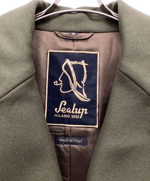 Sealup（シーラップ）SEALUP (シーラップ) GENOVA/ロングPコート オリーブ サイズ:48の古着・服飾アイテム