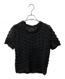 TELOPLAN（テーロプラン）の古着「半袖ニット」｜ブラック