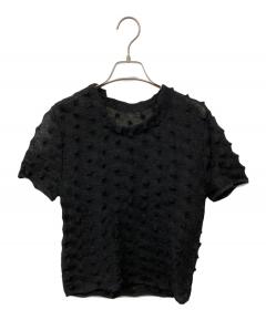 中古・古着通販】CFCL (シーエフシーエル) 半袖リブニット ブラック