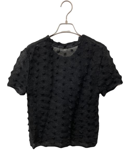TELOPLAN（テーロプラン）TELOPLAN (テーロプラン) 半袖ニット ブラック サイズ:表記無しの古着・服飾アイテム