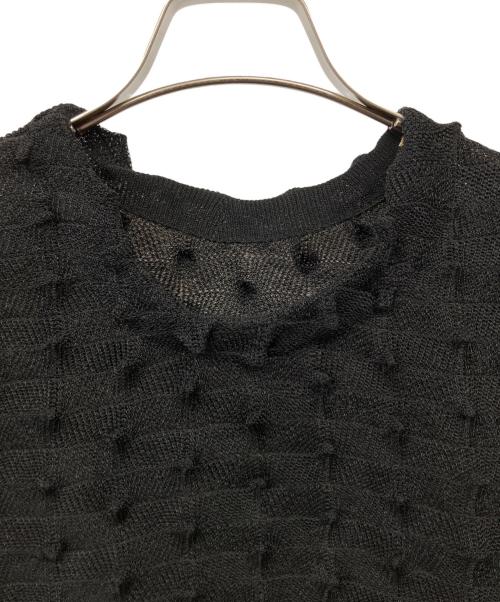 TELOPLAN（テーロプラン）TELOPLAN (テーロプラン) 半袖ニット ブラック サイズ:表記無しの古着・服飾アイテム