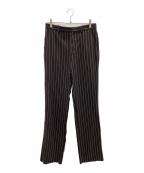 LITTLEBIGリトルビッグ）の古着「Stripe Straight Trousers」｜ブラウン