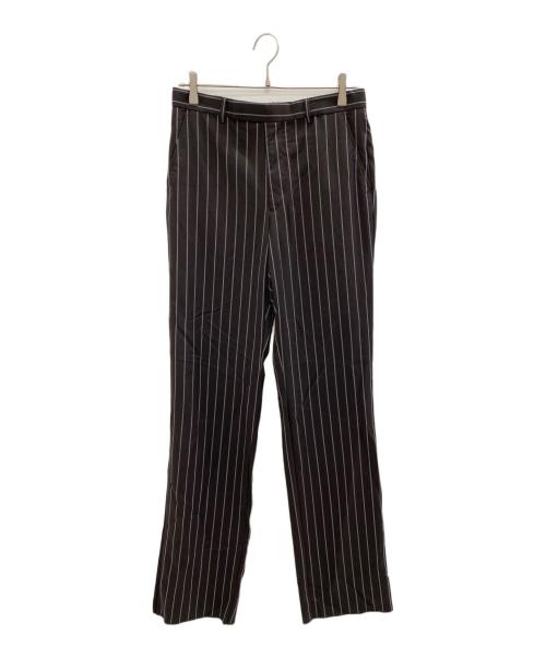 LITTLEBIG（リトルビッグ）LITTLEBIG (リトルビッグ) Stripe Straight Trousers ブラウン サイズ:1の古着・服飾アイテム