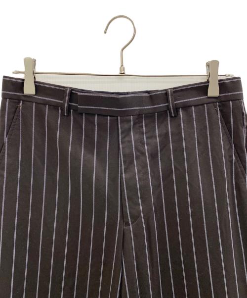 LITTLEBIG（リトルビッグ）LITTLEBIG (リトルビッグ) Stripe Straight Trousers ブラウン サイズ:1の古着・服飾アイテム