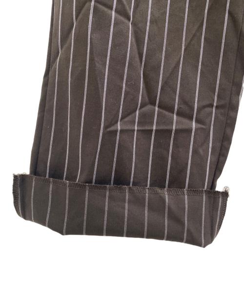 LITTLEBIG（リトルビッグ）LITTLEBIG (リトルビッグ) Stripe Straight Trousers ブラウン サイズ:1の古着・服飾アイテム