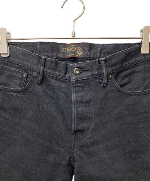 SUNDINISTA EXPERIENCE（サンディニスタエクスペリエンス）SUNDINISTA EXPERIENCE (サンディニスタエクスペリエンス) DUCKTAIL赤耳デニムパンツ ブラック サイズ:W34×L32の古着・服飾アイテム