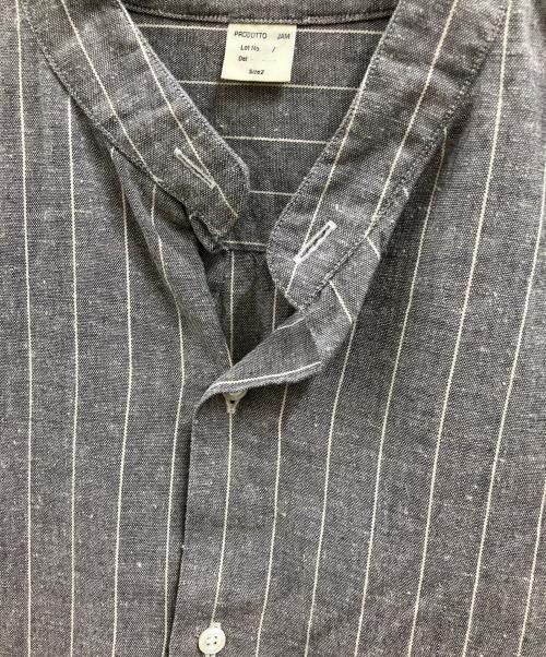 JAM（ジェイ エー エム）JAM (ジェイ エー エム) Original Vintage Fabric No Collar Shirts グレー サイズ:2の古着・服飾アイテム