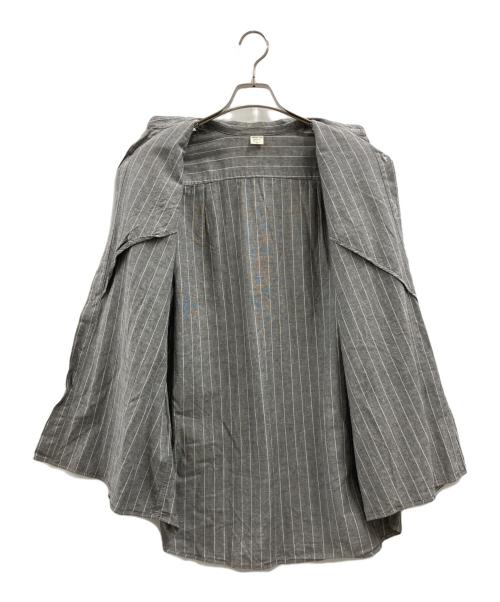 JAM（ジェイ エー エム）JAM (ジェイ エー エム) Original Vintage Fabric No Collar Shirts グレー サイズ:2の古着・服飾アイテム