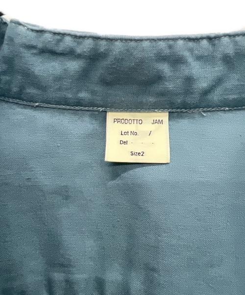 JAM（ジェイ エー エム）JAM (ジェイ エー エム) Original Vintage Fabric No Collar Shirts ブルー サイズ:2の古着・服飾アイテム