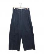 nest Robeネストローブ）の古着「オーバーラップワイドデニムパンツ」｜インディゴ