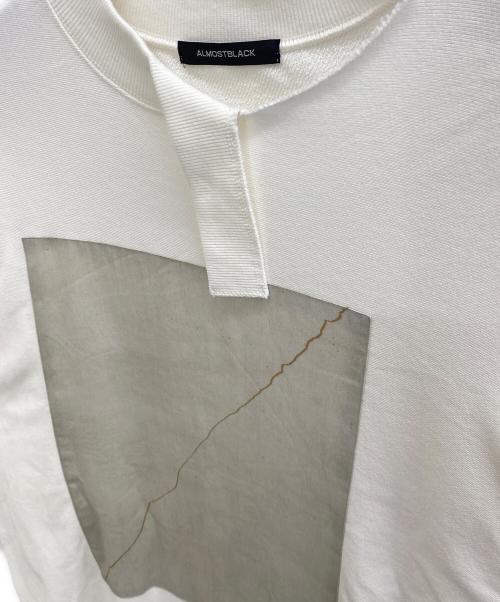 ALMOSTBLACK（オールモストブラック）ALMOSTBLACK (オールモストブラック) ダメージスウェット ホワイト サイズ:２の古着・服飾アイテム