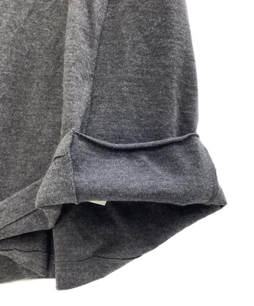 自由区（ジユウク）自由区 (ジユウク) ウールニットコンビジャージー ワンピース グレー サイズ:SIZE 40の古着・服飾アイテム