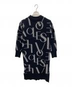 LOVELESSラブレス）の古着「シャッフルロゴニットドレス」｜ブラック