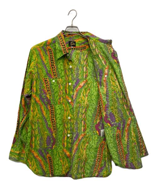 Needles（ニードルズ）Needles (ニードルズ) Work Shirt - India Cotton Broadcloth グリーン サイズ:Mの古着・服飾アイテム