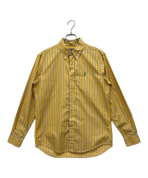 Hysteric Glamour（ヒステリックグラマー）Hysteric Glamour (ヒステリックグラマー) TIMES刺繍 ランダムストライプ ボタンダウンシャツ イエロー サイズ:Mの古着・服飾アイテム