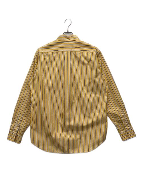 Hysteric Glamour（ヒステリックグラマー）Hysteric Glamour (ヒステリックグラマー) TIMES刺繍 ランダムストライプ ボタンダウンシャツ イエロー サイズ:Mの古着・服飾アイテム