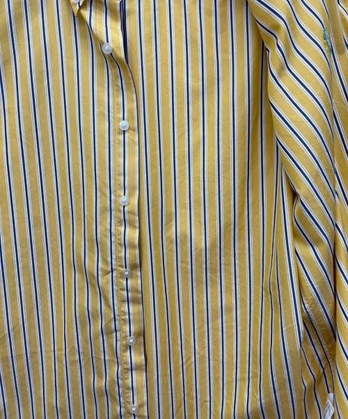 Hysteric Glamour（ヒステリックグラマー）Hysteric Glamour (ヒステリックグラマー) TIMES刺繍 ランダムストライプ ボタンダウンシャツ イエロー サイズ:Mの古着・服飾アイテム