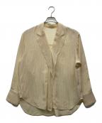 Nobleノーブル）の古着「エステルダブルクロステーラードブラウス」｜ホワイト