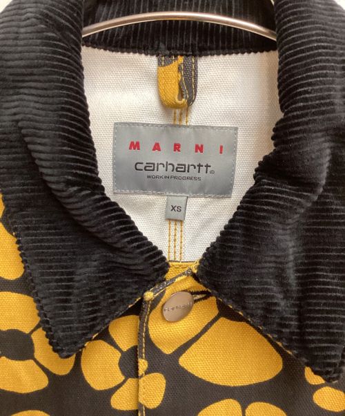 Carhartt WIP（カーハート ワーク イン プログレス）Carhartt WIP (カーハート) MARNI (マルニ) MARNI OG CHORE COAT (マルニオージーコアコート) ブラック×イエロー サイズ:XSの古着・服飾アイテム