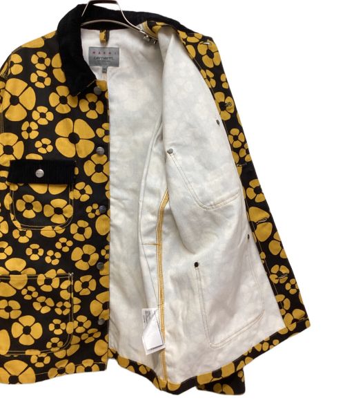 Carhartt WIP（カーハート ワーク イン プログレス）Carhartt WIP (カーハート) MARNI (マルニ) MARNI OG CHORE COAT (マルニオージーコアコート) ブラック×イエロー サイズ:XSの古着・服飾アイテム