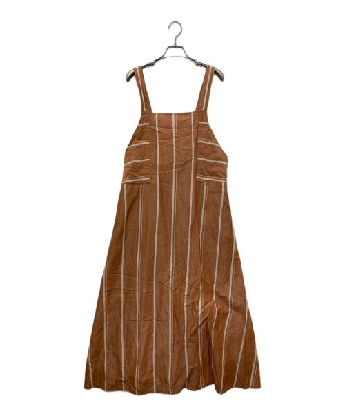 ne quittez pas（ヌキテパ）ne quittez pas (ヌキテパ) リネン混ワンピース ブラウン サイズ:SIZE Freeの古着・服飾アイテム